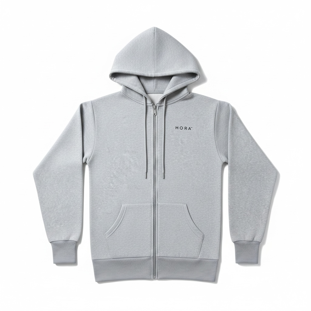 Veste Zippée à Capuche HORA° — Gris