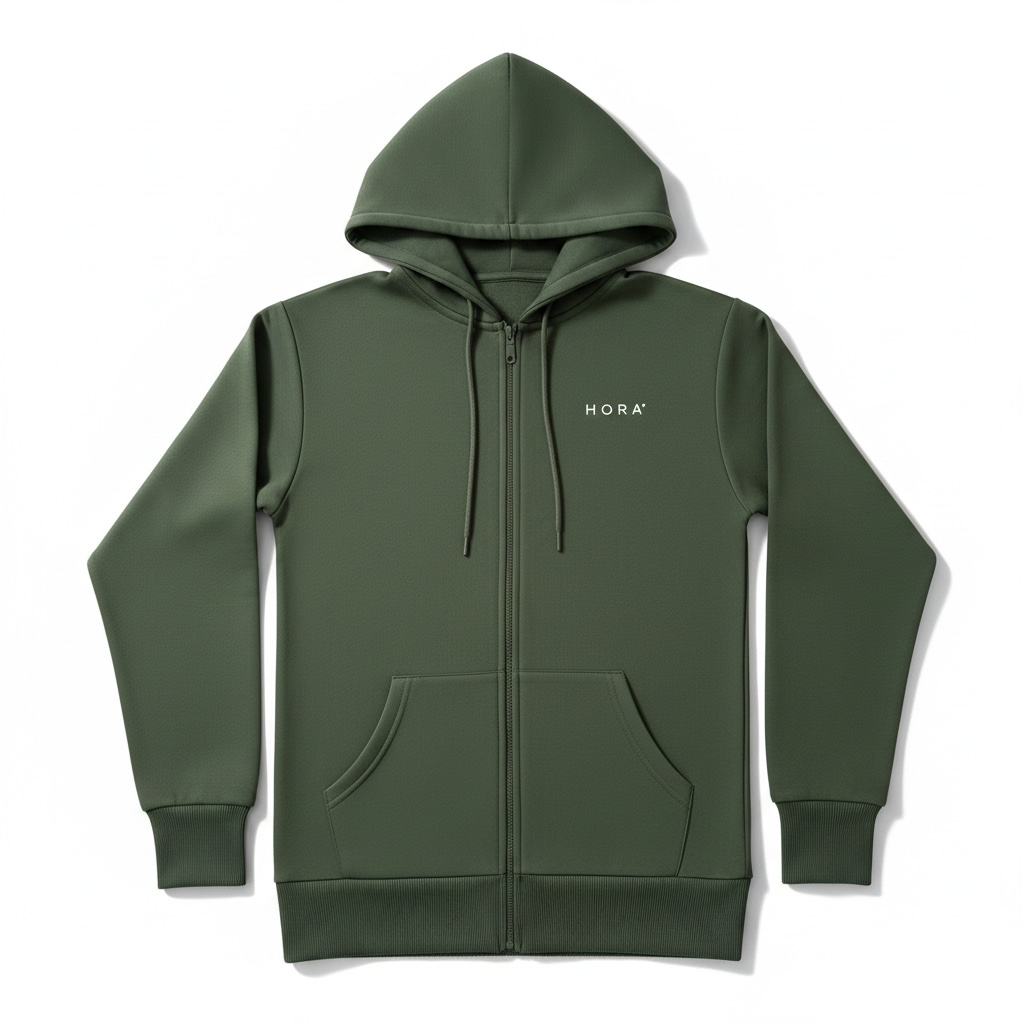 Veste Zippée à Capuche HORA° — Kaki